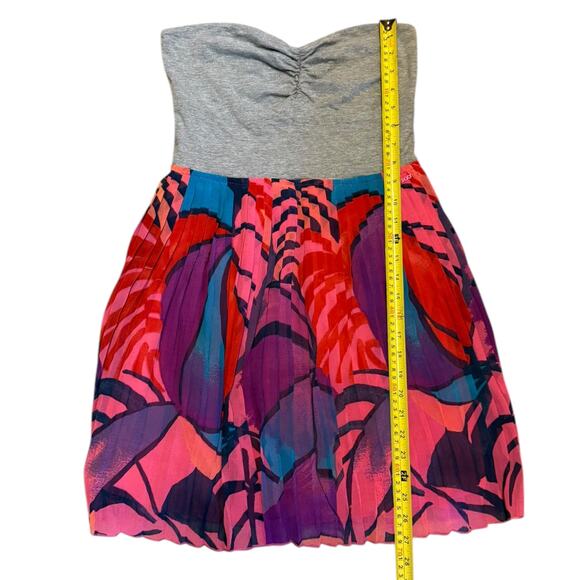 Roxy One Day Soon Strapless Summer Colorful Mini Dress Size Large - Picture 5 of 5